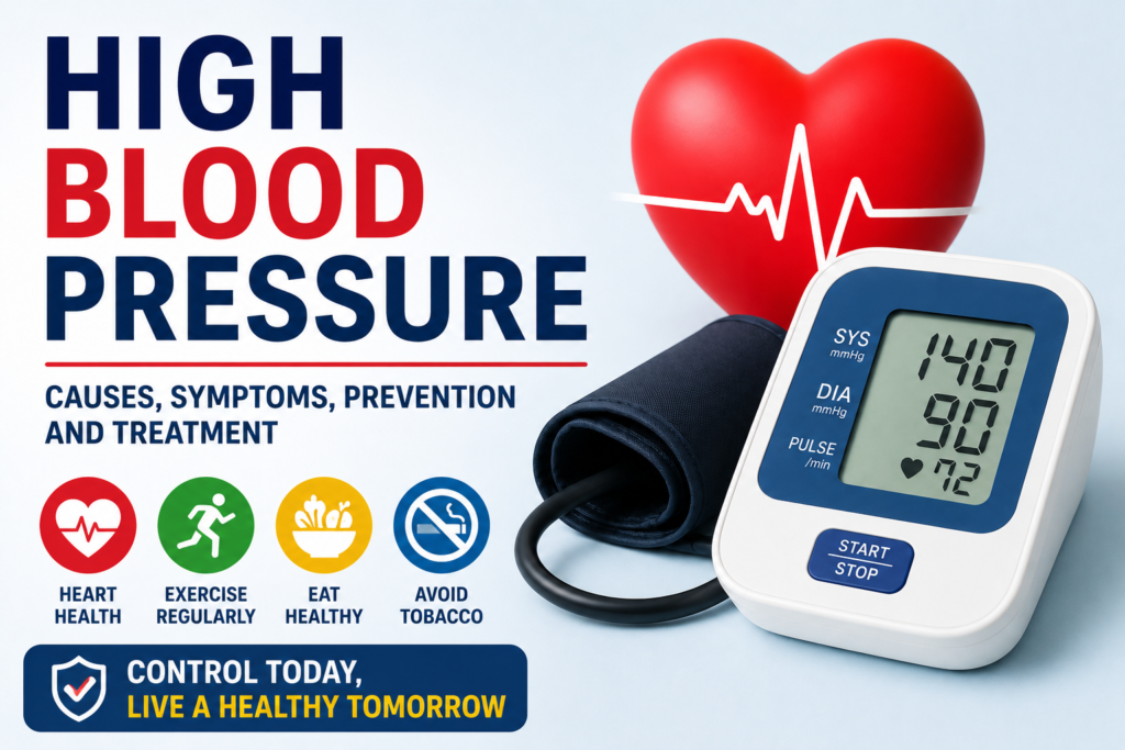 High Blood Pressure: Causes, Symptoms, Prevention and Treatment