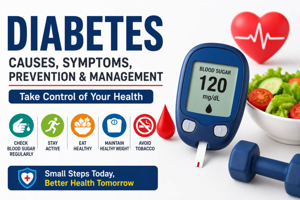 Diabetes: Causes, Symptoms, Types, Prevention and Management