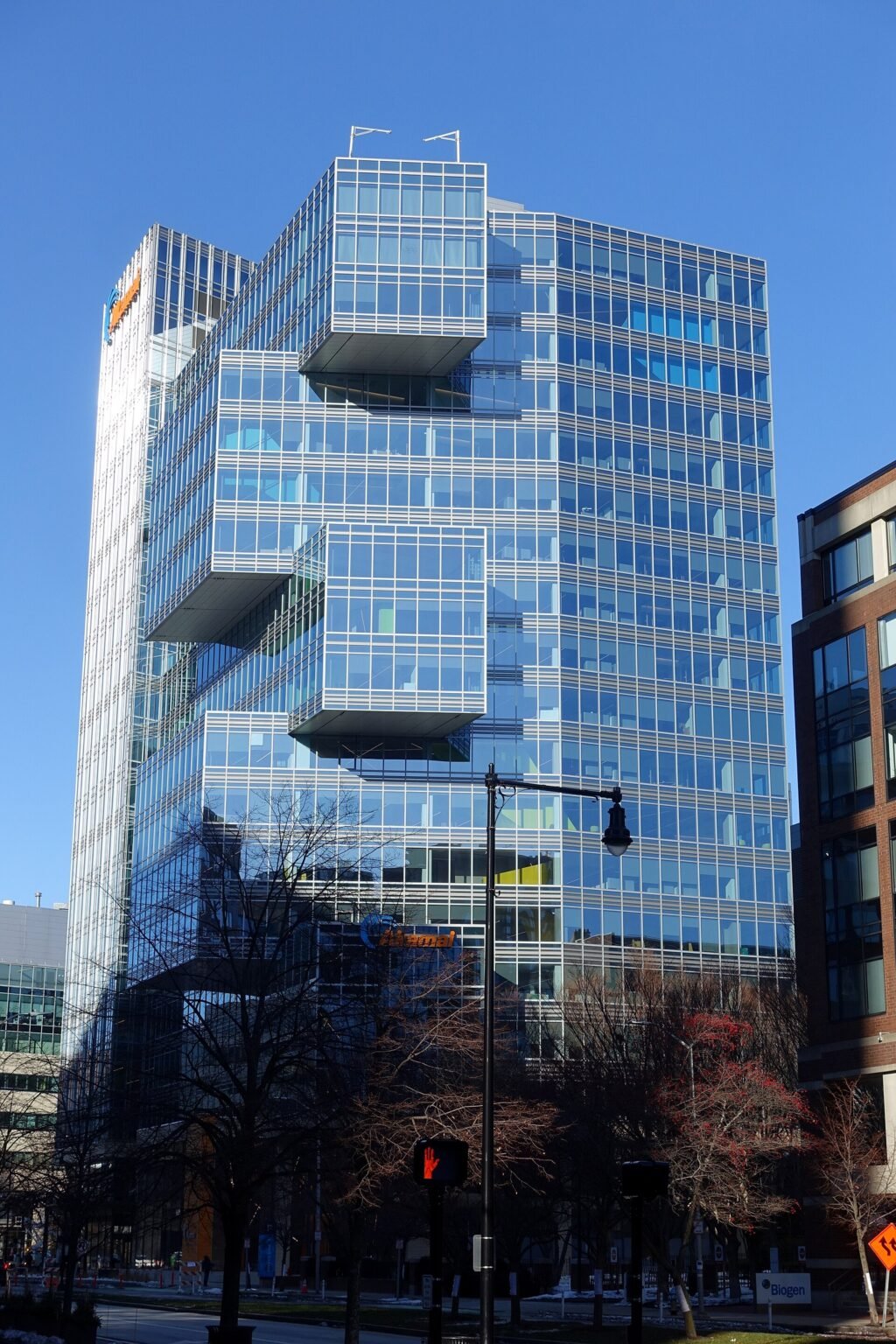 Akamai Technologies headquarters building at 145 Broadway in Cambridge, Massachusetts