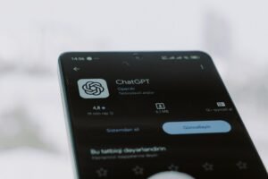 ChatGPT app open on a smartphone