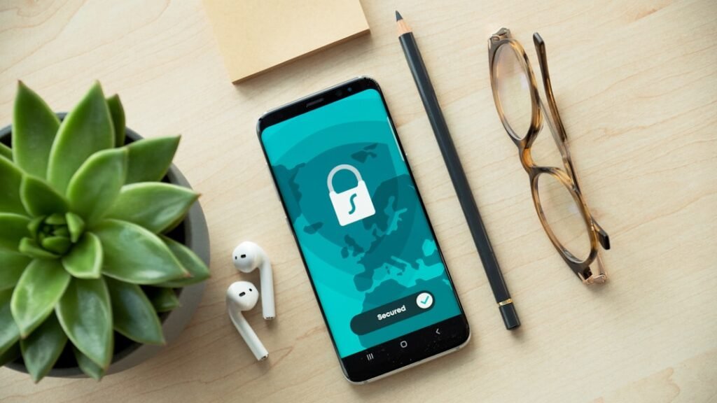 Smartphone displaying a privacy security lock icon, representing browser cookie and data tracking protections
