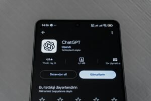 Smartphone screen showing the ChatGPT app listing