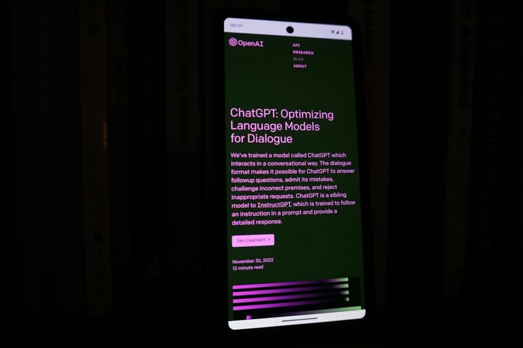 Smartphone with a lit screen in the dark