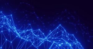 Abstract network of connected dots, illustrating how the best embedding models map text into vector space