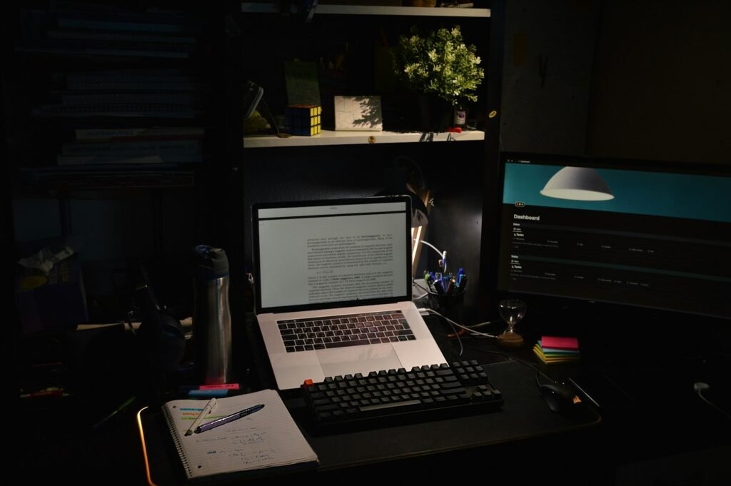 Laptop on a desk ready for a developer learning how to use Claude Code in the terminal